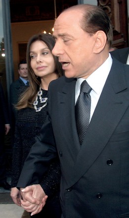 Silvio Berlusconi con la moglie Veronica Lario