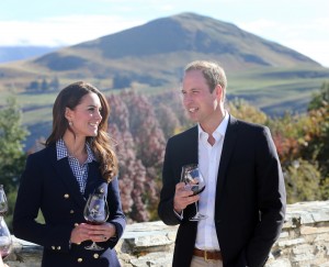 Kate and William visit Otago Wines and try the wine as well as touring the vineyard. Ph:Royal UK Tour pictures via Royalfoto