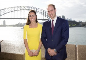 SYDNEY- AUSTRALIA - 16-APR-2014: The Duke and Duchess of Cambridge arrive in Sydney at the start of their Official Visit to Australia. After landing at Sydney airport Prince William and Catherine went to a civic reception at the Sydney Opera House. On arrival the royal couple stopped in front of the Sydney Harbour Bridge, attended the reception and met locals on a walkabout outside. Ph: Royal UK Tour Pictures via Royalfoto /iPhoto