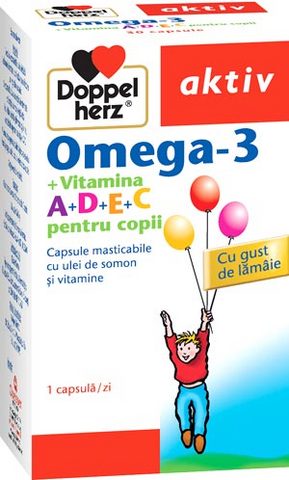 Doppelherz aktiv Omega-3 cu Vitamine A+D+E+C pentru copii