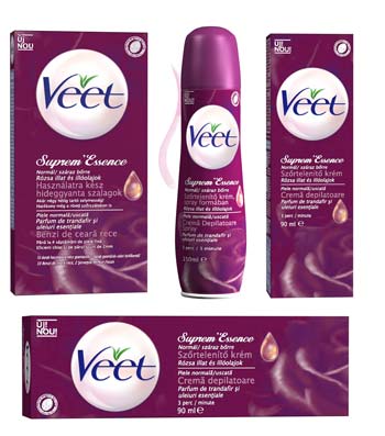 Noua gama Supreme Essence de la Veet pentru depilare