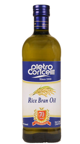 Uleiul de orez Pietro Coricelli Rice Bran bun in alimentatie