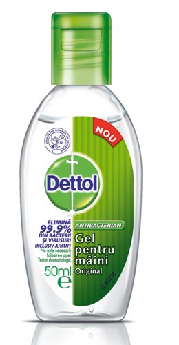 Gelul antibacterian pentru maini Dettol