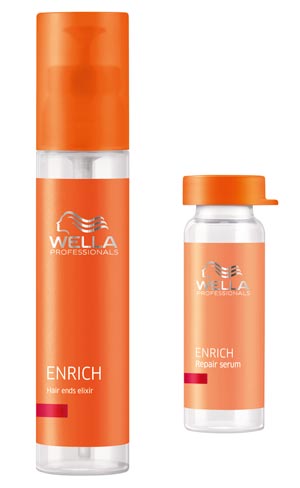 Wella Care pentru parul tau: Enrich Hair Ends Elixir si Enrich Repair Serum