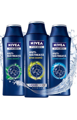 NIVEA FOR MEN sampoane anti-matreata pentru un par puternic si sanatos