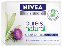 Crema anti-rid de noapte NIVEA VISAGE pure & natural