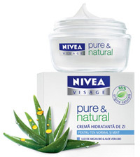 Crema de zi NIVEA VISAGE pure & natural pentru ten normal si mixt