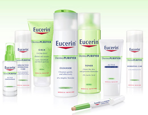 Gama dermatologica DermoPURIFYER de la Eucerin, pentru  ten acneic