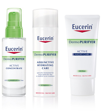 Gama dermatologica DermoPURIFYER de la Eucerin, pentru  ten acneic